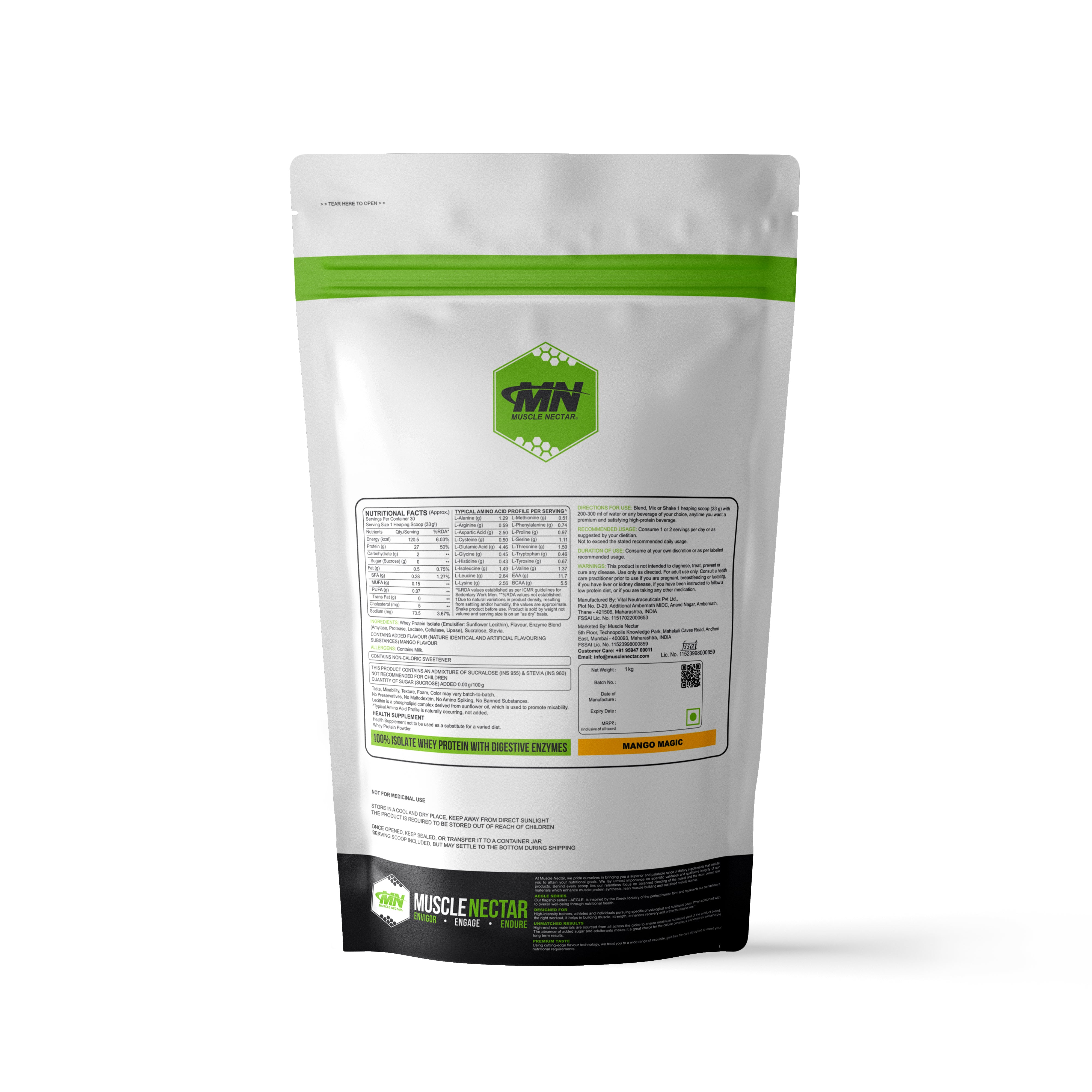 Whey Protein Isolate with Digestive Enzymes