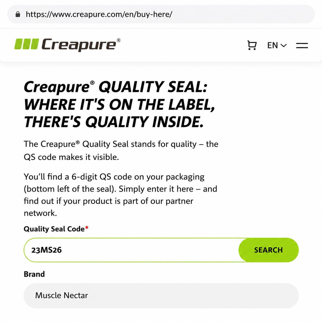 Muscle Nectar Creapure® Creatine Monohydrate | AlzChem Germany