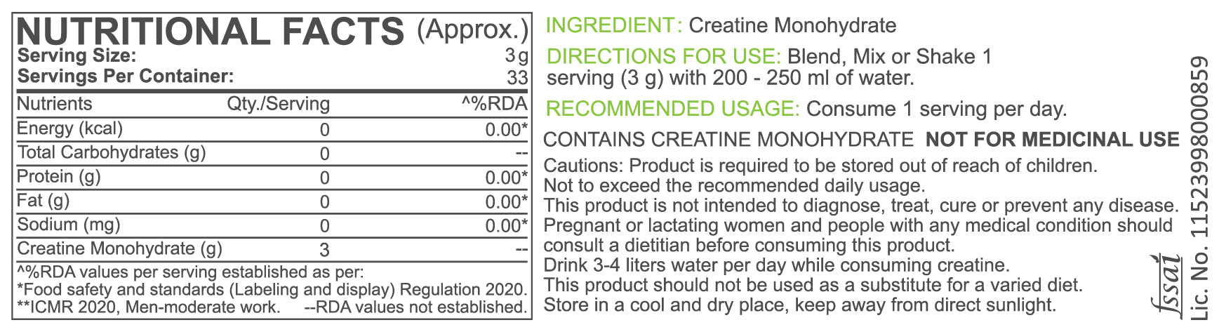 Creatine Monohydrate