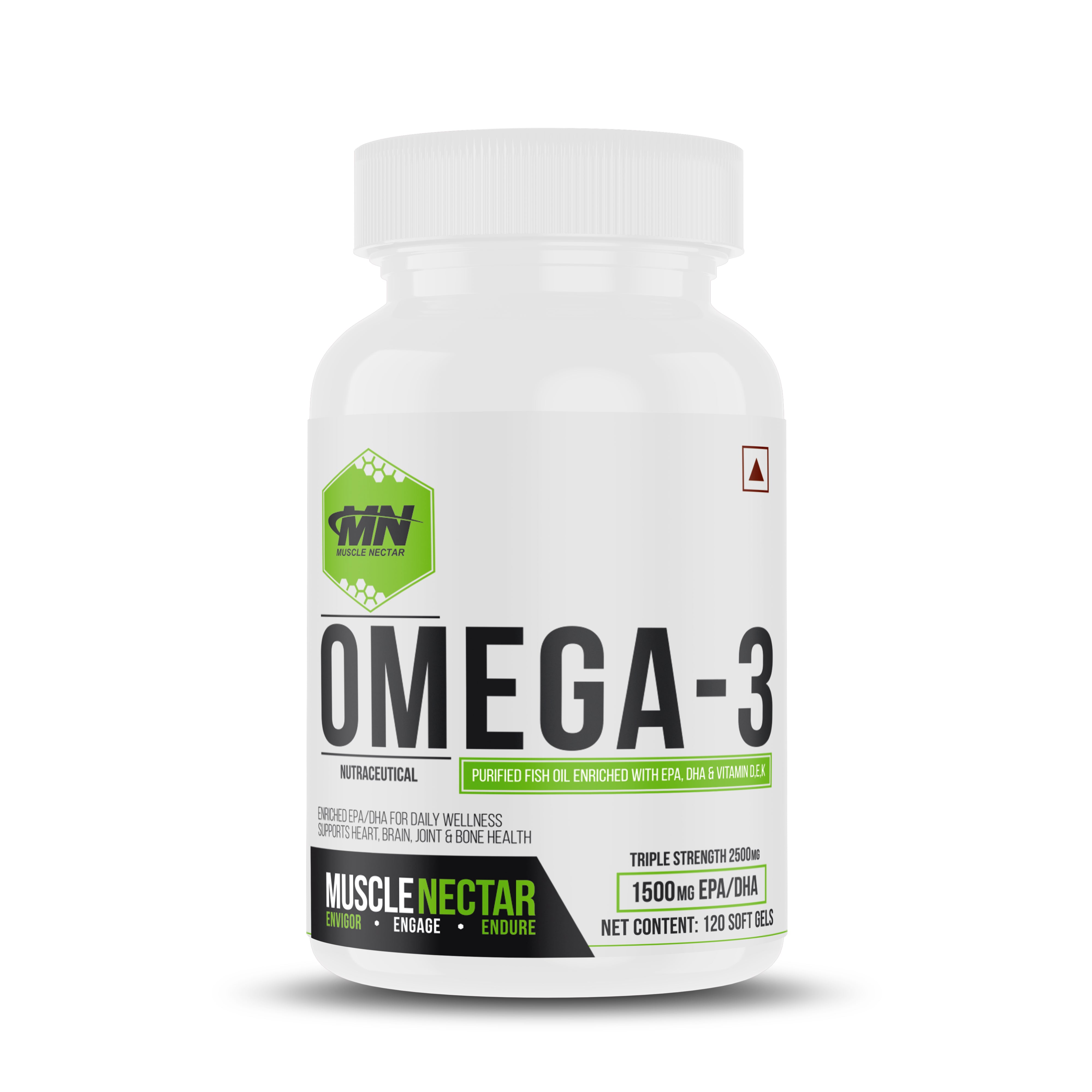 Triple Strength Purified Omega 3 Fish Oil, Ethyl Ester (EE) Form