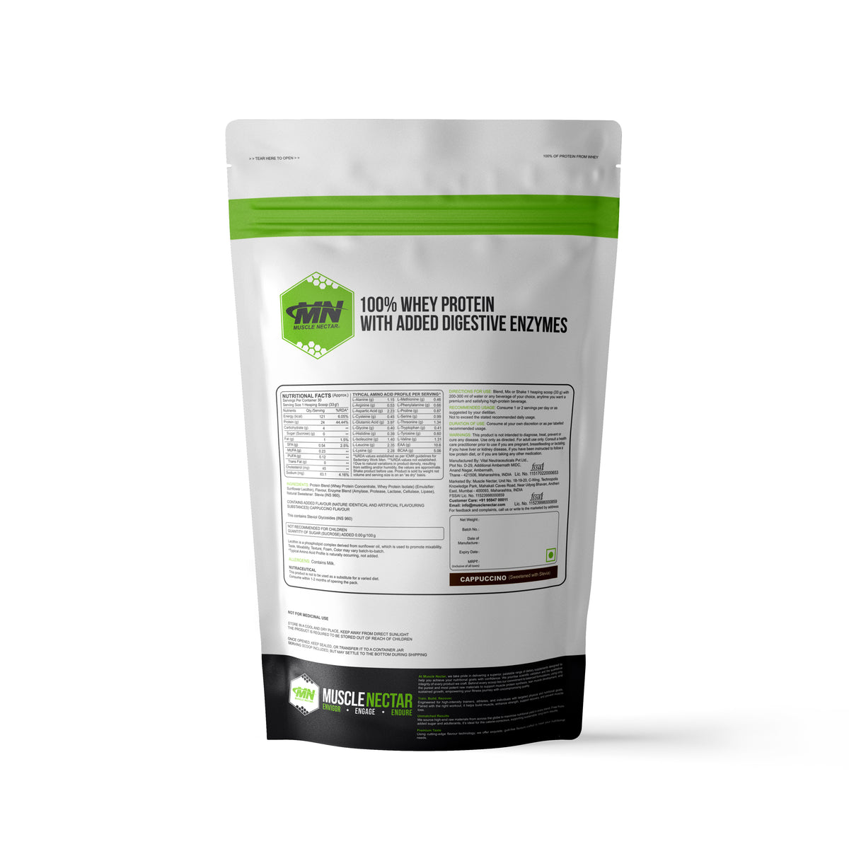 Muscle Nectar Whey Blend - 24g Protein with Enzymes