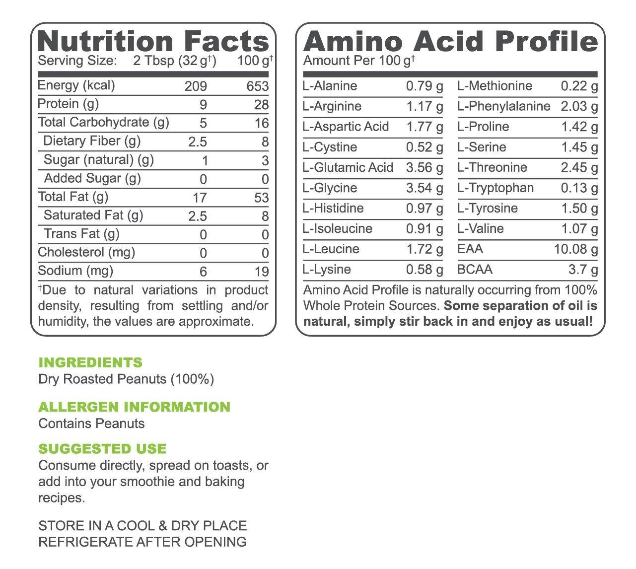 Amino Peanut - All Natural Peanut Butter - Muscle Nectar