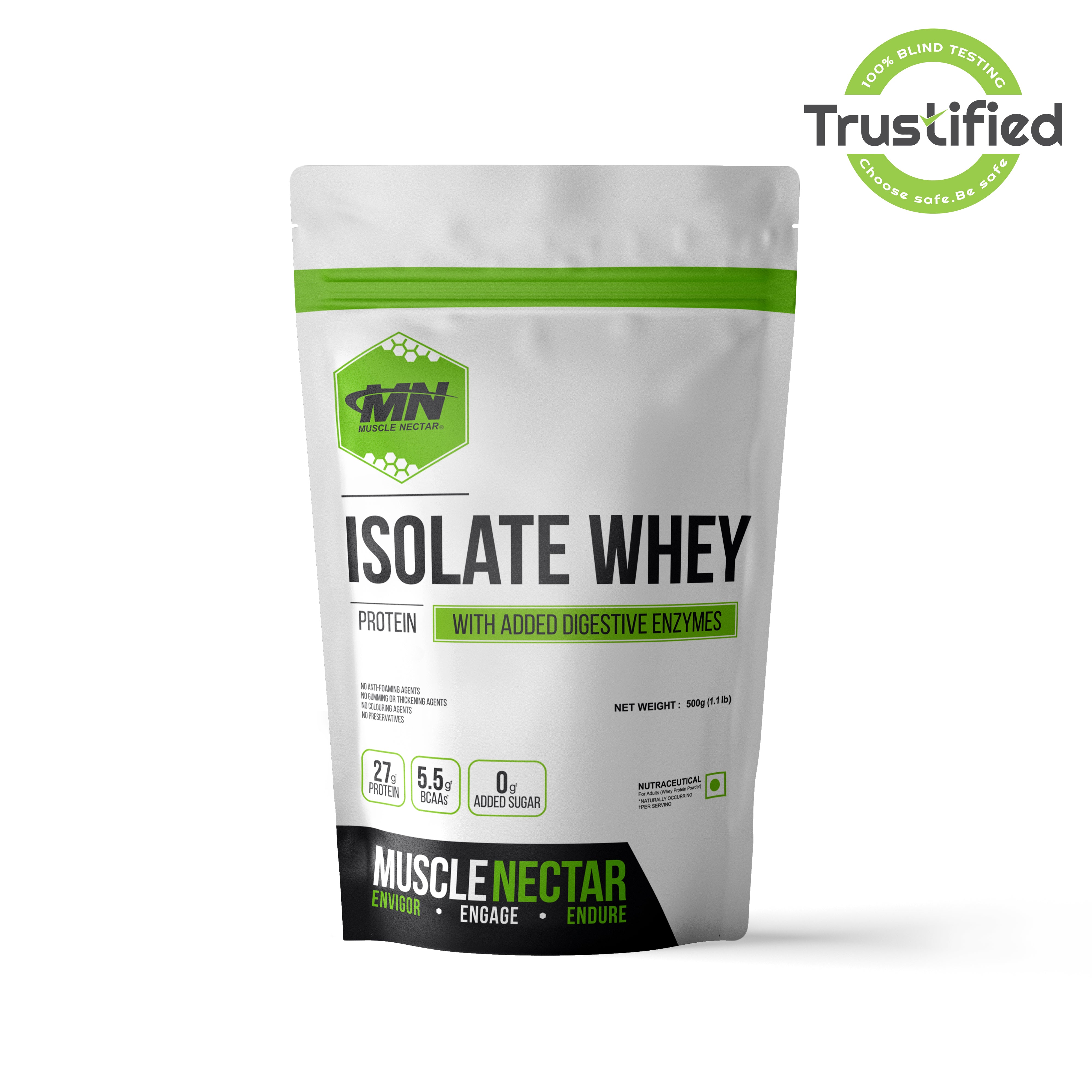 Muscle Nectar Whey Isolate - 27g Protein with Enzymes