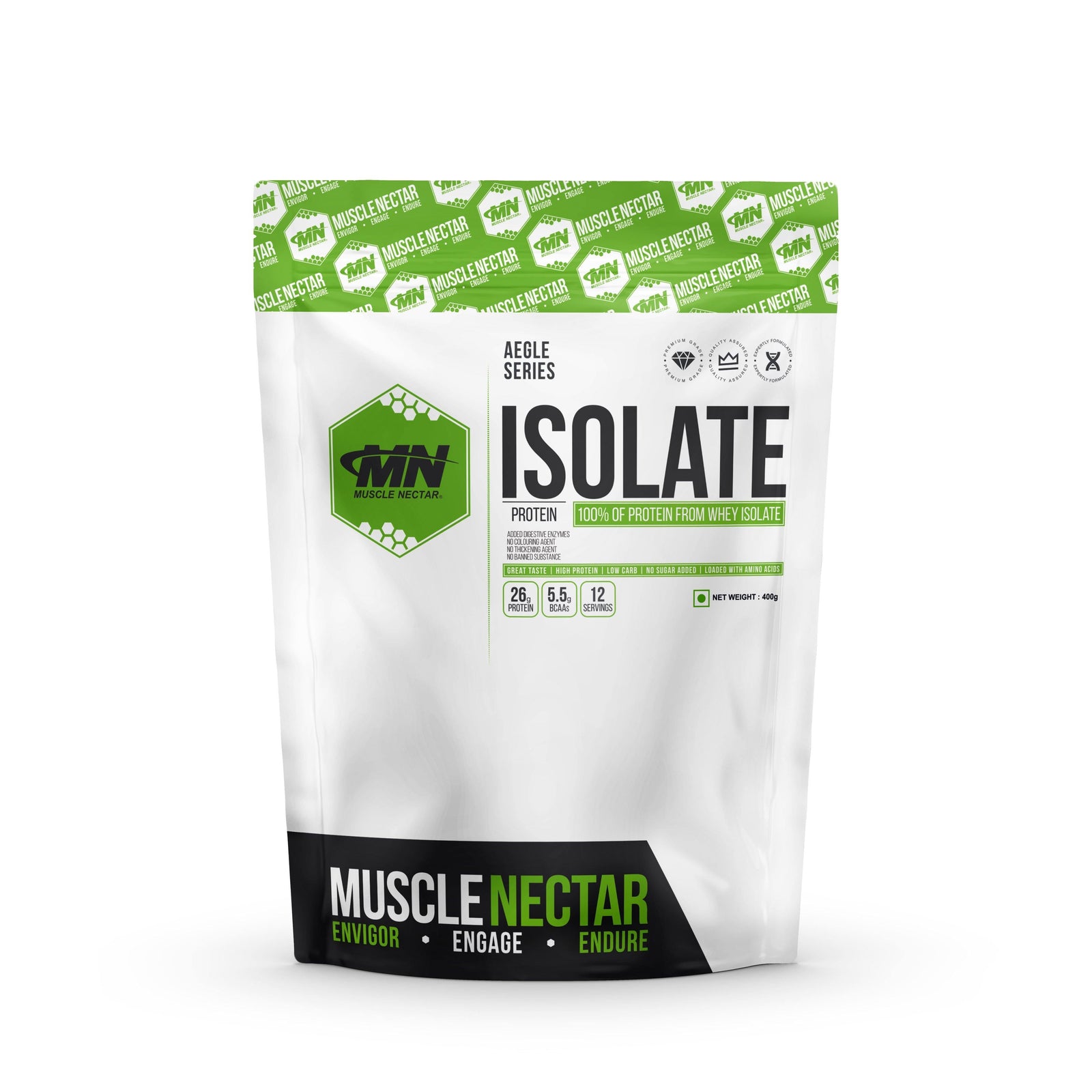100 Isolate Whey Protein with Digestive Enzymes, 400g (Trial Pack)