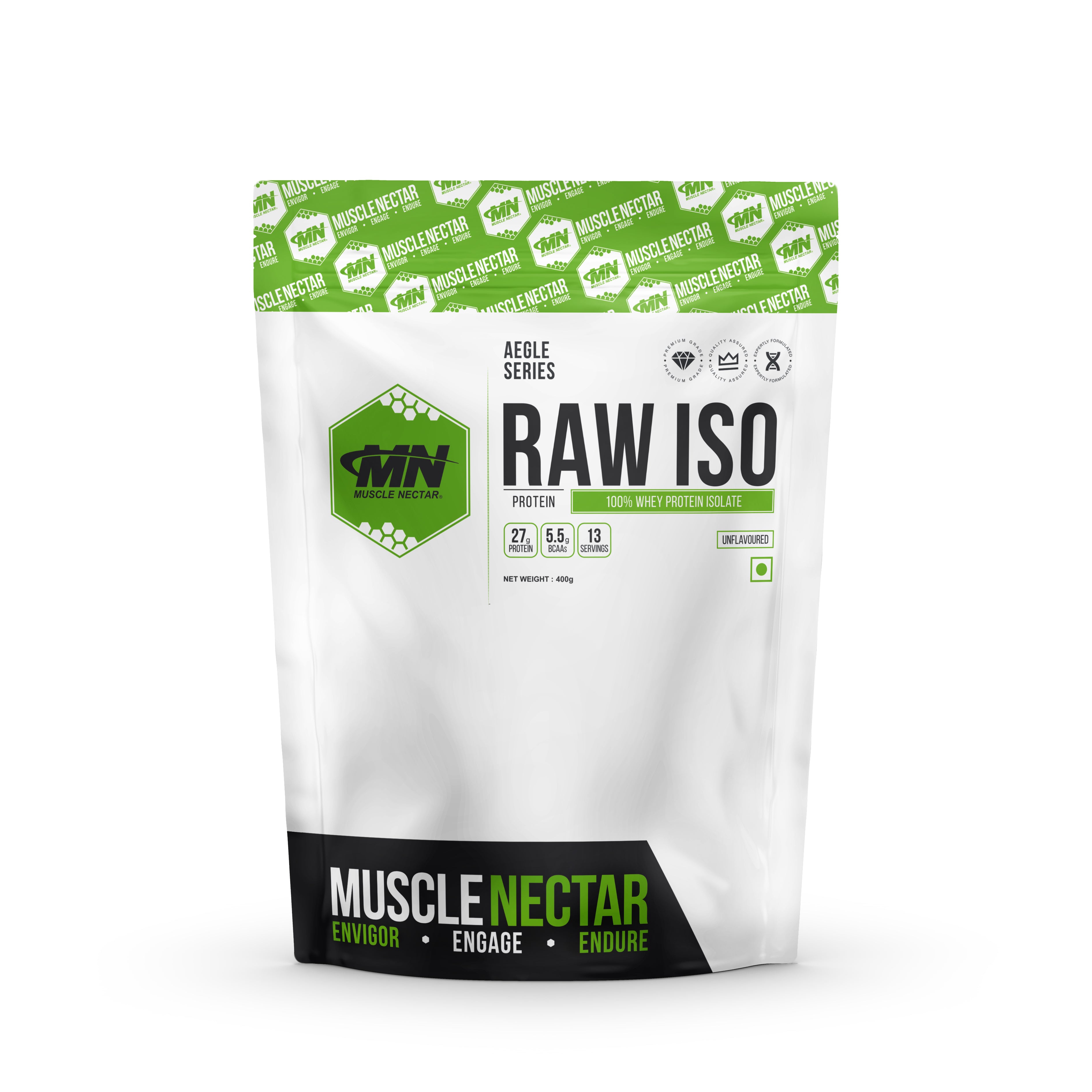Raw ISO, Whey Protein Isolate Unflavored, 400g (Trial Pack)