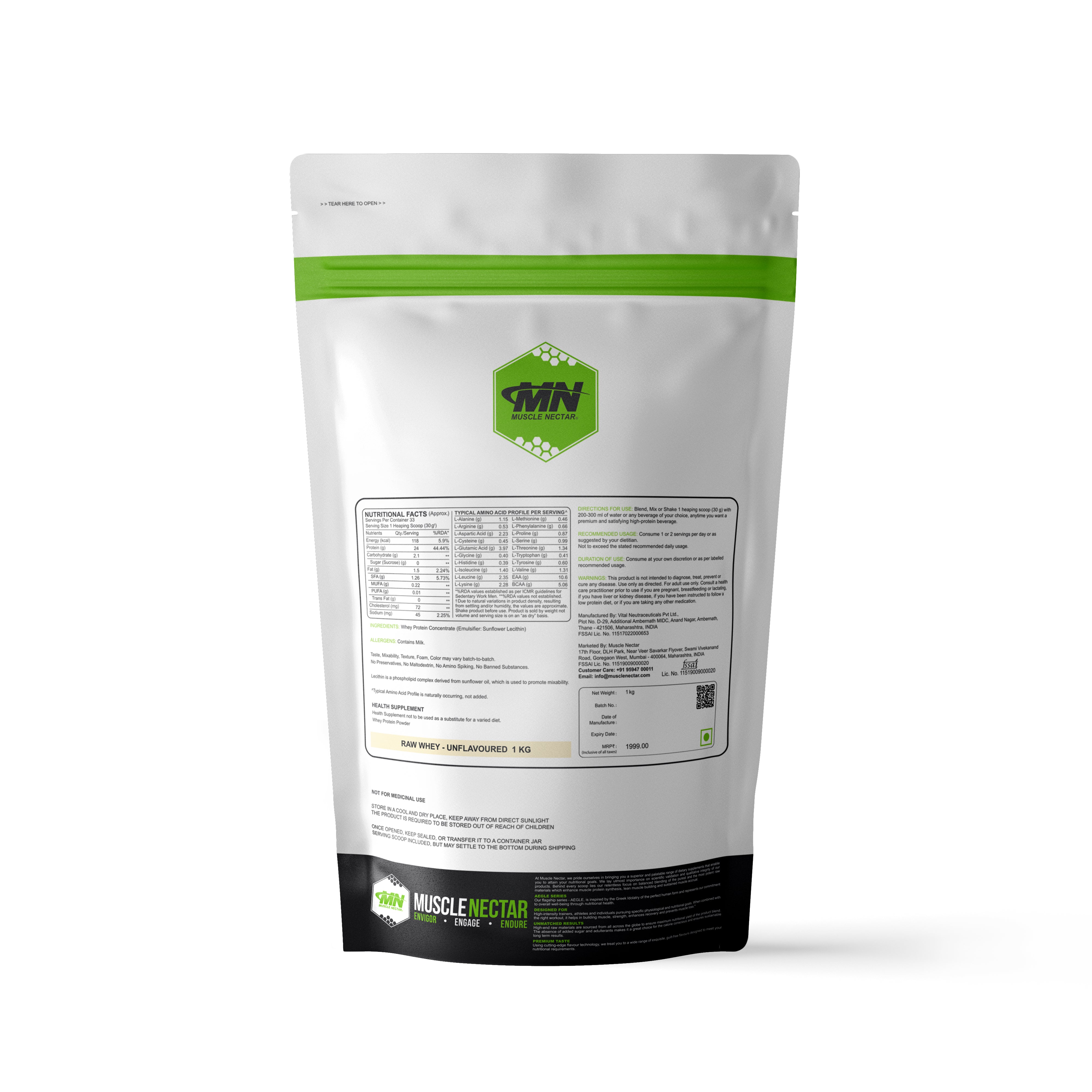 Raw Whey Protein Concentrate, Unflavored